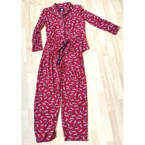 Echo 2 Piece Women's L Pajamas Sleepwear PJ Set Soft Knit Red Zebra Print